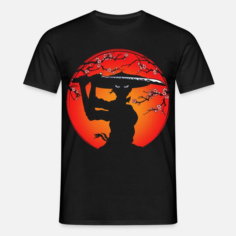 Ragazza samurai - Maglietta da uomo - nero