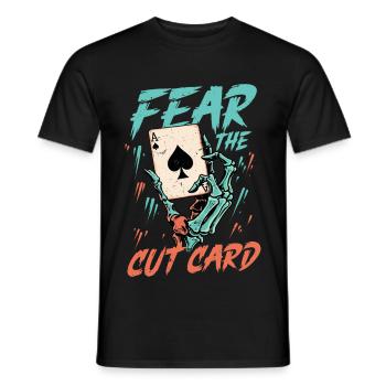 Cribbage Fear The Cut Card - Men's T-Shirt - black - Front - AI Model Male 178 light (178cm)