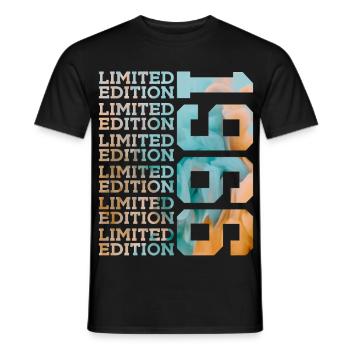 ÉDITION LIMITÉE 1966 60 ANS 60E ANNIVERSAIRE - T-shirt homme - noir - Devant - AI Model Male 178 light (178cm)