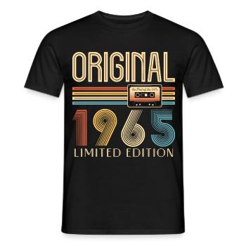 60. Geburtstag 60 Jahre Original 1965 - Männer T-Shirt - Schwarz - Vorne - AI Model Male 178 light (178cm)