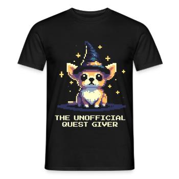 Chihuahua: inoffizieller Questgeber | Hund - Männer T-Shirt - Schwarz - Vorne - AI Model Male 178 light (178cm)