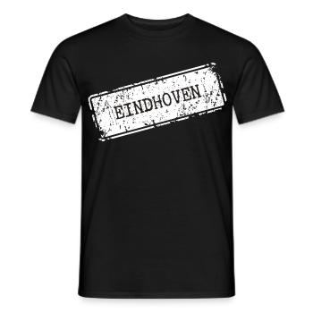 Eindhoven City Skyline Silhouette - Männer T-Shirt - Schwarz - Vorne - AI Model Male 178 light (178cm)
