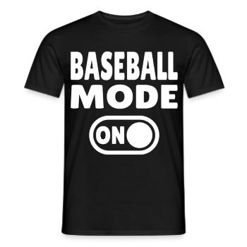 Mode baseball activé – Pour les joueurs et les vrais fans - T-shirt homme - noir - Devant - AI Model Male 178 light (178cm)
