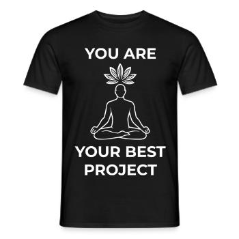 Mindfulness You Are Your Best Project - Men's T-Shirt - black - Front - AI Model Male 178 light (178cm)