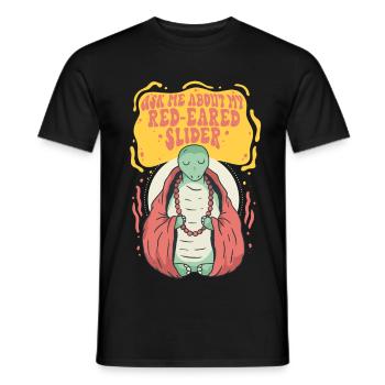 Red-eared Turtle - Men's T-Shirt - black - Front - AI Model Male 178 light (178cm)