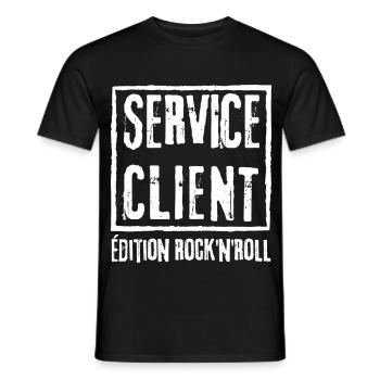 CUSTOMER SERVICE Rock N Roll Edition - Men's T-Shirt - black - Front - AI Model Male 178 light (178cm)