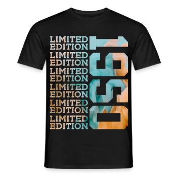 ÉDITION LIMITÉE 1950 76 ANS 76E ANNIVERSAIRE - T-shirt homme - noir - Devant - AI Model Male 178 light (178cm)