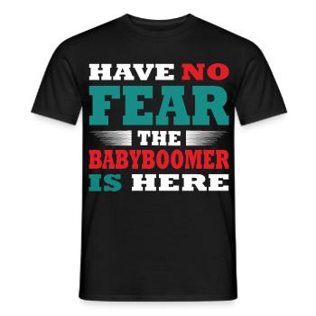 N’ayez crainte, le baby-boomer est là Tenue - T-shirt homme - noir - Devant - AI Model Male 178 light (178cm)