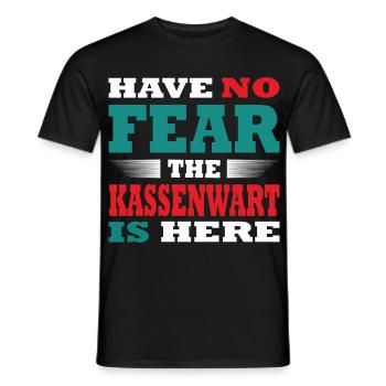 Have no Fear the Kassenwart is here Outfit - Männer T-Shirt - Schwarz - Vorne - AI Model Male 178 light (178cm)