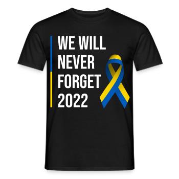 Ukraine Krieg Frieden Schleife - Männer T-Shirt - Schwarz - Vorne - AI Model Male 178 light (178cm)