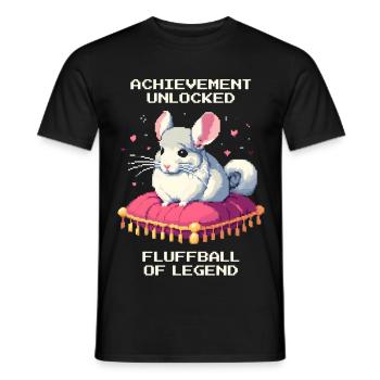 Erfolg: Legenden-Flauschball | Chinchilla - Männer T-Shirt - Schwarz - Vorne - AI Model Male 178 light (178cm)