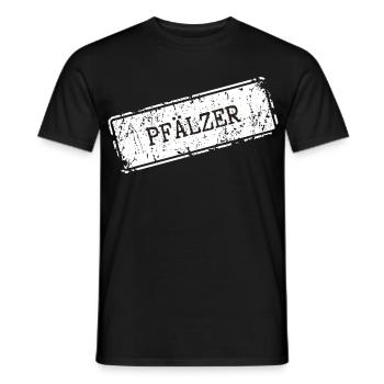 Palatinate lettering on vintage look - Men's T-Shirt - black - Front - AI Model Male 178 light (178cm)