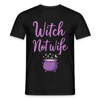 Hexe statt Ehefrau Halloween Spruch Zitat - Männer T-Shirt - Schwarz - Vorne - AI Model Male 178 light (178cm)