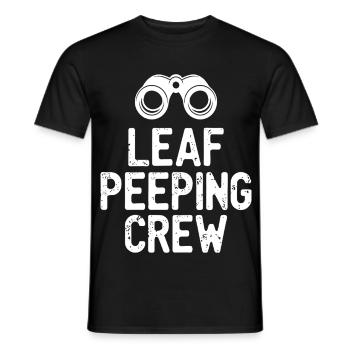 Leaf Peeping Crew saying quote - Men's T-Shirt - black - Front - AI Model Male 178 light (178cm)
