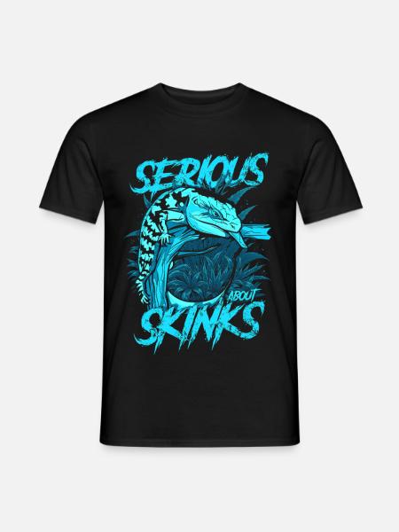 Ernsthaft über Blauzungenskinke Reptilienhalter - Männer T-Shirt - Schwarz
