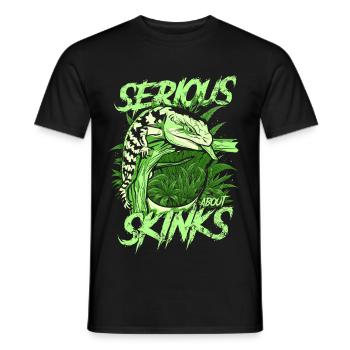 Serious About Blue Tongue Skinks Reptile Keeper - Men's T-Shirt - black - Front - AI Model Male 178 light (178cm)