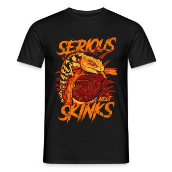 Ernsthaft über Blauzungenskinke Reptilienhalter - Männer T-Shirt - Schwarz - Vorne - AI Model Male 178 light (178cm)