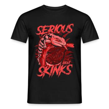 Serious About Blue Tongue Skinks Reptile Keeper - Men's T-Shirt - black - Front - AI Model Male 178 light (178cm)