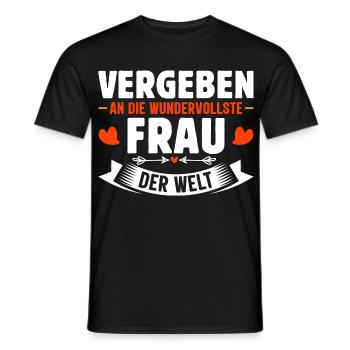 Malle VERGEBEN AN DIE WUNDERVOLLSTE FRAU - Männer T-Shirt - Schwarz - Vorne - AI Model Male 178 light (178cm)