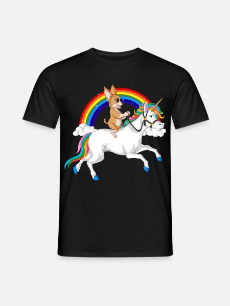 Balade Licorne Chihuahua - T-shirt homme - noir