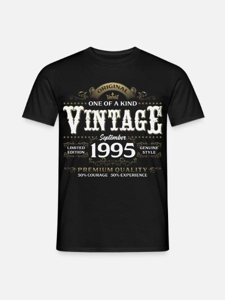 30e anniversaire Millésime septembre 1995 - T-shirt homme - noir