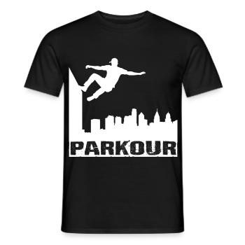 parkour - Men's T-Shirt - black - Front - AI Model Male 178 light (178cm)