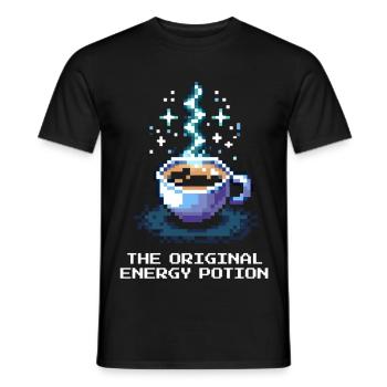 La boisson énergisante originale | Café - T-shirt homme - noir - Devant - AI Model Male 178 light (178cm)