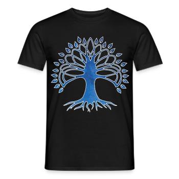Tree of Spiritual Life and the Universe - Men's T-Shirt - black - Front - AI Model Male 178 light (178cm)