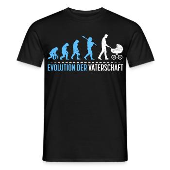 Werdender Vater EVOLUTION DER VATERSCHAFT Lustig - Männer T-Shirt - Schwarz - Vorne - AI Model Male 178 light (178cm)