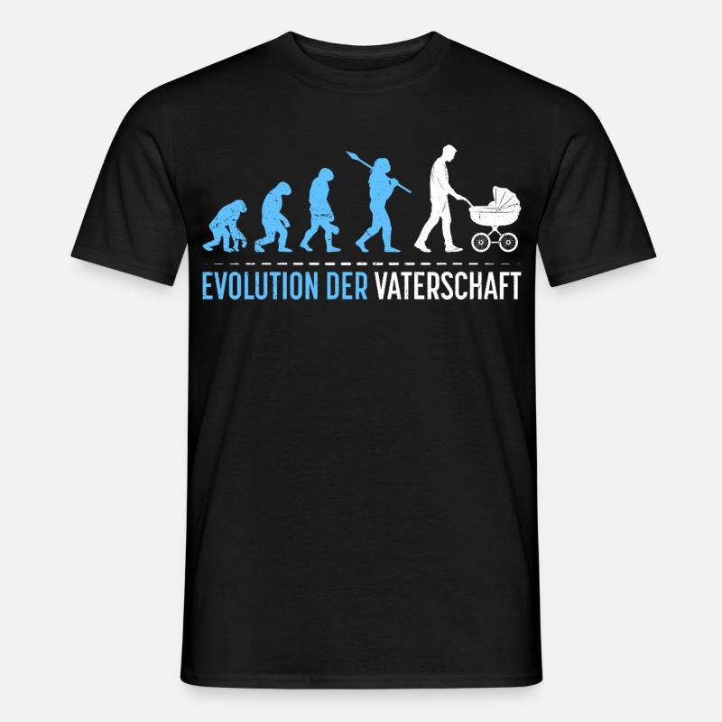 Werdender Vater EVOLUTION DER VATERSCHAFT Lustig - Männer T-Shirt - Schwarz