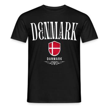 Danish patriot, Danish pride - Men's T-Shirt - black - Front - AI Model Male 178 light (178cm)