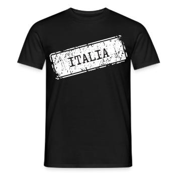 Italia - Men's T-Shirt - black - Front - AI Model Male 178 light (178cm)