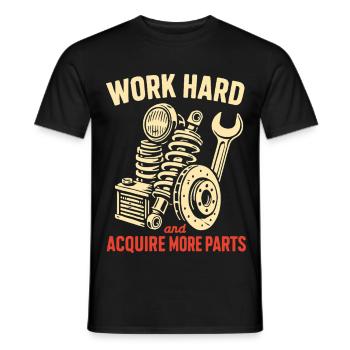 Arbeiten und Autoteile sammeln Garagen Handwerker - Männer T-Shirt - Schwarz - Vorne - AI Model Male 178 light (178cm)