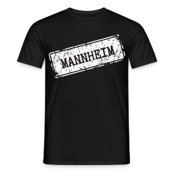 Mannheim  - Männer T-Shirt - Schwarz - Vorne - AI Model Male 178 light (178cm)