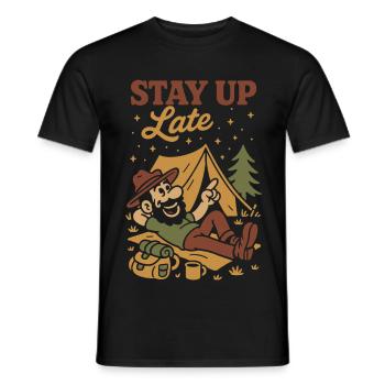 Drôle de camping camping-car ciel étoilé - T-shirt homme - noir - Devant - AI Model Male 178 light (178cm)