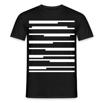 Conception de lignes géométriques - T-shirt homme - noir - Devant - AI Model Male 178 light (178cm)