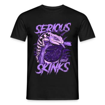 Serious About Blue Tongue Skinks Reptile Keeper - Men's T-Shirt - black - Front - AI Model Male 178 light (178cm)