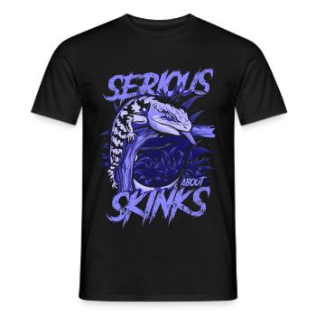 Ernsthaft über Blauzungenskinke Reptilienhalter - Männer T-Shirt - Schwarz - Vorne - AI Model Male 178 light (178cm)