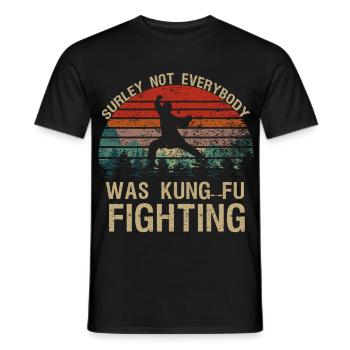 Sicherlich nicht jeder Kung Fu T-Shirt - Männer T-Shirt - Schwarz - Vorne - AI Model Male 178 light (178cm)