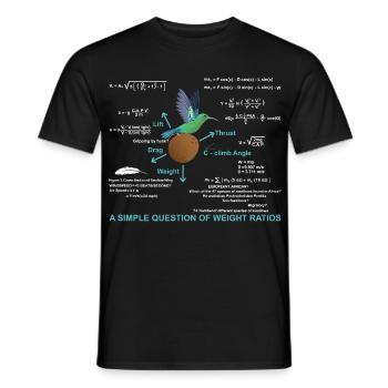 Question simple des rapports de poids - T-shirt homme - noir - Devant - AI Model Male 178 light (178cm)