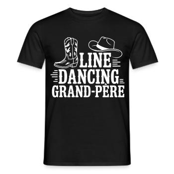 Country-Tanzschuhe und Hut - Männer T-Shirt - Schwarz - Vorne - AI Model Male 178 light (178cm)