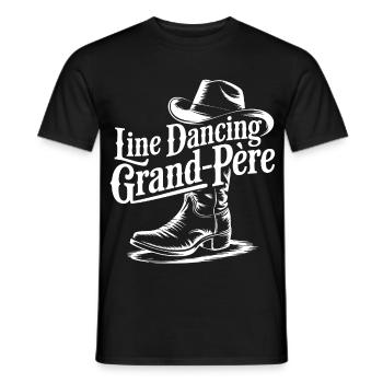 Cowboy Western Drawing for Grandpa - Men's T-Shirt - black - Front - AI Model Male 178 light (178cm)