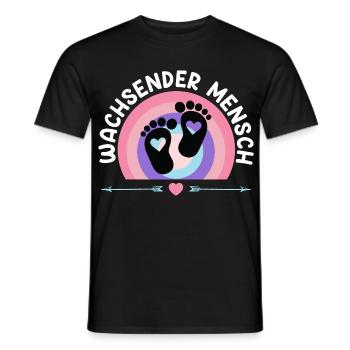 Werdende Mutter WACHSENDER MENSCH Lustig - Männer T-Shirt - Schwarz - Vorne - AI Model Male 178 light (178cm)