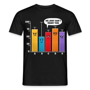 Analyse de la science des données - T-shirt homme - noir - Devant - AI Model Male 178 light (178cm)
