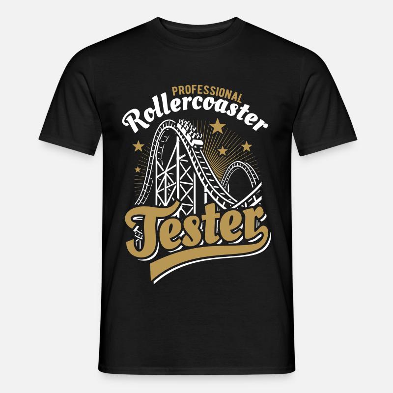 Professional Rollercoaster Tester - Männer T-Shirt - Schwarz