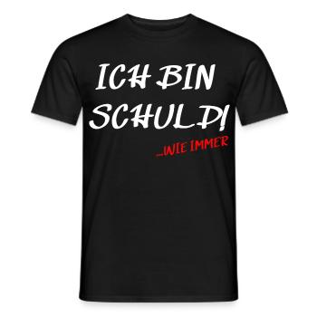 C’est ma faute... comme toujours le dit design - T-shirt homme - noir - Devant - AI Model Male 178 light (178cm)