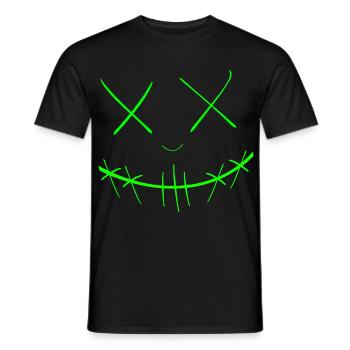 Face - Men's T-Shirt - black - Front - AI Model Male 178 light (178cm)