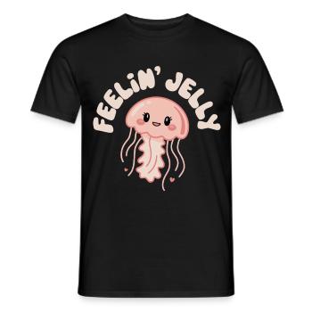 Méduse Feelin Jelly Motif de méduse mignon - T-shirt homme - noir - Devant - AI Model Male 178 light (178cm)