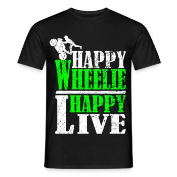 Wheelie Motiv - Männer T-Shirt - Schwarz - Vorne - AI Model Male 178 light (178cm)