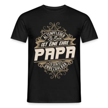 Geriatric nurse dad - Men's T-Shirt - black - Front - AI Model Male 178 light (178cm)